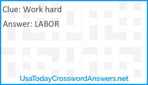 Work hard Answer