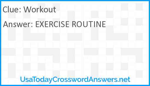 Workout Answer