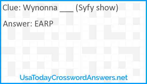 Wynonna ___ (Syfy show) Answer