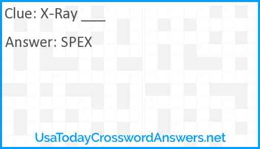 X-Ray ___ Answer