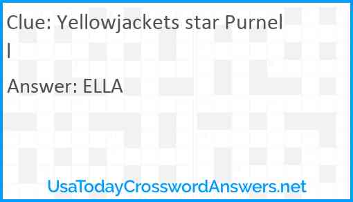 Yellowjackets star Purnell Answer
