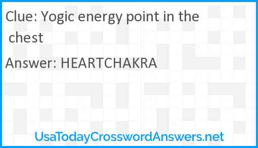 Yogic energy point in the chest Answer