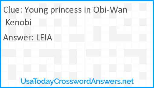 Young princess in Obi-Wan Kenobi Answer